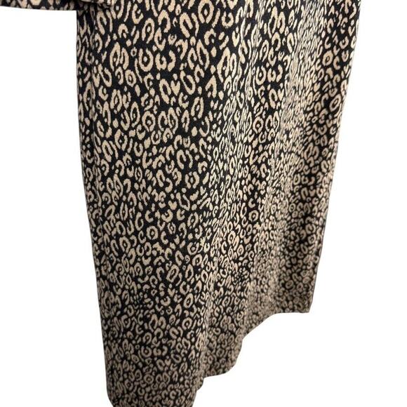 Chicos So Slimming Womens Leopard Print Stretch Sheath Knit Dress sz 0.5 / S / 6 - Picture 2 of 16